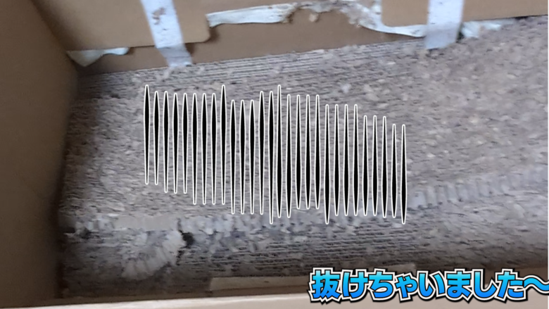 爪とぎハウスが壊れちゃった